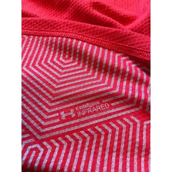 Under Armour Youth Hoodie YXL ColdGear Infrared Red Black Long Sleeve Pullover - Picture 7 of 9